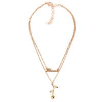 Simple Style Necklace Fashion Alloy Rose Pendant Clavicle Chain Necklace  Wholesale Nihaojewelry sku image 1