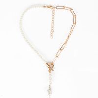Popular Jewelry Metal Square Chain Resin Pendant Necklace Wholesale Nihaojewelry sku image 1