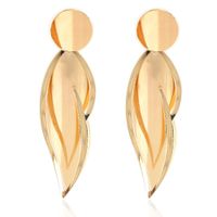 Alloy Leaf Gold Earrings Simple Retro Wild Earrings Wholesale Nihaojewelry sku image 1