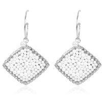 New Retro Style Alloy Inlaid Pearl Geometric Diamond Earrings Exaggerated Fashion Earrings Wholesale Nihaojewelry sku image 2