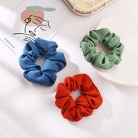 Retro French Solid Color Large Hair Scrunchies Korean Ponytail Girl Head Rope Wholesale Nihaojewelry sku image 3
