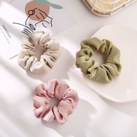 Retro French Solid Color Large Hair Scrunchies Korean Ponytail Girl Head Rope Wholesale Nihaojewelry sku image 4