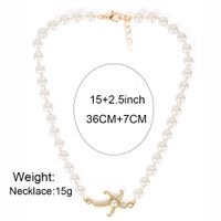 Imitation Pearl Metal Necklace Fashion Starfish Alloy Pendant Clavicle Chain Necklace Wholesale Nihaojewelry main image 6