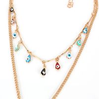 Sweet Fashion Popular Devil's Eye Alloy Moon Pendant Necklace Jewelry Wholesale Nihaojewelry main image 4