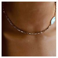 Fashion Bohemian Necklace Short Paragraph Shaped Imitation Pearl Pendant Clavicle Chain  Wholesale Nihaojewelry main image 1