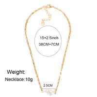 Fashion Bohemian Necklace Short Paragraph Shaped Imitation Pearl Pendant Clavicle Chain  Wholesale Nihaojewelry main image 3