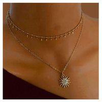 Wild Simple Sun Flower Pendant Jewelry Fashion Necklace  Wholesale Nihaojewelry main image 2