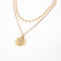 Wild Simple Sun Flower Pendant Jewelry Fashion Necklace  Wholesale Nihaojewelry main image 3