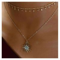 Wild Simple Sun Flower Pendant Jewelry Fashion Necklace  Wholesale Nihaojewelry main image 5