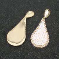 Creative Drop-shaped Alloy Inlaid Pearl Earrings Fashion Wild Earrings  Wholesale Nihaojewelry main image 5