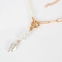 Popular Jewelry Metal Square Chain Resin Pendant Necklace Wholesale Nihaojewelry main image 3