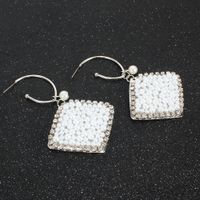 Nuevos Pendientes De Diamantes Geométricos De Perlas Con Incrustaciones De Aleación De Estilo Retro Pendientes De Moda Exagerados Al Por Mayor Nihaojewelry main image 4