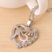 Hot Selling Fashion Trends New Mother's Day Mom Mother Love Hollow Necklace Wholesale Nihaojewelry main image 5