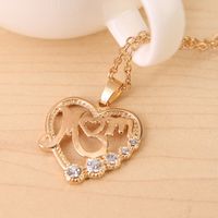 Hot Selling Fashion Trends New Mother's Day Mom Mother Love Hollow Necklace Wholesale Nihaojewelry main image 6