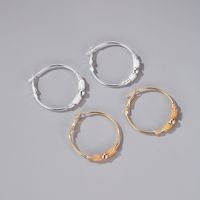 New Fashion Simple Geometric Hollow Circle Earrings Winding Beaded Earrings Wholesale Nihaojewelry main image 3