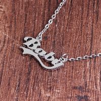 Necklace Clavicle Chain Simple Personality Letters Baby Creative Mother's Day Wholesale Nihaojewelry main image 4