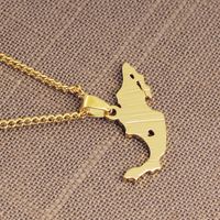 Map Shape Pendant Necklace Clavicle Chain Simple Mexico Map Sweater Chain Necklace Wholesale Nihaojewelry main image 5
