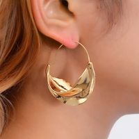 Ins Internet-promi Heiße Ohrringe Ohrringe Europäische Und Amerikanische Neue Unregelmäßige Ohrringe Metall Blumen Körbe Übertriebene Ohrringe Großhandel main image 3