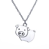Fashion  Cute Cartoon Creative Fashion Piggy Pig Pendant Necklace Accessories Wholesale Nihaojewelry main image 2