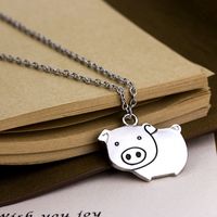 Fashion  Cute Cartoon Creative Fashion Piggy Pig Pendant Necklace Accessories Wholesale Nihaojewelry main image 4