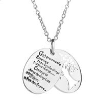 Fashion New Fashion Double Lettering English Alphabet Life Tree Pendant Necklace Wholesale Nihaojewelry main image 1