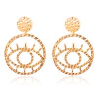 New Earrings Hollow Outline Eyes Earrings Non-mainstream Street Shooting Fun Exaggerated Earrings Wholesale Nihaojewelry main image 1