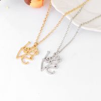 Necklace Clavicle Chain Creative New Letter I Love You Love Hollow Out Dog Claw Necklace Wholesale Nihaojewelry main image 5