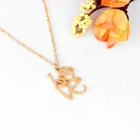 Necklace Clavicle Chain Creative New Letter I Love You Love Hollow Out Dog Claw Necklace Wholesale Nihaojewelry main image 6