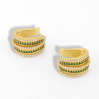 Korean Fashion Zircon Ear Bone Clip Micro-set Fashion Geometry C Line Ear Clip Earrings Wholesale Nihaojewelry main image 2