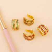 Korean Fashion Zircon Ear Bone Clip Micro-set Fashion Geometry C Line Ear Clip Earrings Wholesale Nihaojewelry main image 6