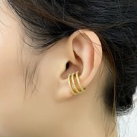 New Zircon C-shaped Ear Clip Creative Earless Earrings Simple Ear Bone Clip Ear Jewelry Wholesale Nihaojewelry main image 4