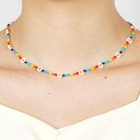 Mode Arc-en-ciel Perles De Riz Bracelet Style Ethnique Simple Petite Marguerite Collier En Gros Nihaojewelry main image 4