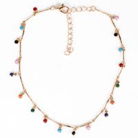 Boho Color Small Water Droplets Clavicle Chain Fashion Simple Color Necklace Wholesale Nihaojewelry main image 3