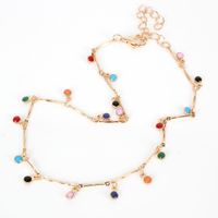 Boho Color Small Water Droplets Clavicle Chain Fashion Simple Color Necklace Wholesale Nihaojewelry main image 4