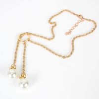 Fashion Simple Cool Style Clavicle Chain Pearl Water Drop Pendant Wholesale Nihaojewelry main image 5