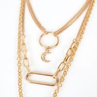 Metal Necklace Simple Fashion Wild Multi-layer Metal Pendant Necklace Wholesale Nihaojewelry main image 3