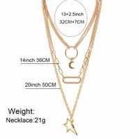 Metal Necklace Simple Fashion Wild Multi-layer Metal Pendant Necklace Wholesale Nihaojewelry main image 6