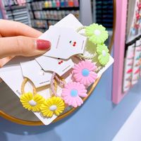 New Small Daisy Rubber Band Hair Ring Children's Tie Color Flowers Cute Head Cheap Scrunchies Wholesale main image 1