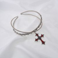 New Korean Rhinestone Cross Collar Necklace Neck Chain Neck Collar Wholesale Nihaojewelry main image 3