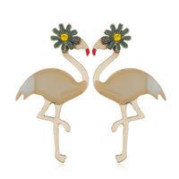Japan Und Südkorea 2020 Mode Neue Süße Gänseblümchen Vogel Ohrringe Einfache Retro-trend Persönlichkeit Übertrieben Lange Ohrringe main image 5