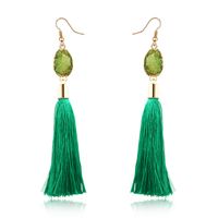 Fashion New  Natural Stone  Long Tassel Earrings Retro Natural Stone Earrings Wholesale Nihaojewelry main image 1