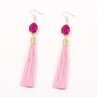 Fashion New  Natural Stone  Long Tassel Earrings Retro Natural Stone Earrings Wholesale Nihaojewelry main image 4