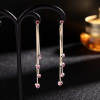 Hot Sale Fashion High-quality Tassel Earrings New Long Purple Earrings Wholesale Nihaojewelry main image 1