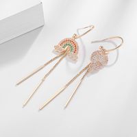 New Fashion  Asymmetric Rainbow Long  S925 Silver Needle Fashion Earrings  Wholesale Nihaojewelry main image 6