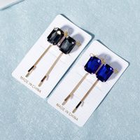 Korean Jewelry Hairpin Sweet Girl Crystal Word Clip Advanced Gray Diamond Hairpin Wholesale Nihaojewelry main image 3