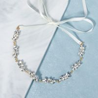 Japanische Und Koreanische Braut Kopf Schmuck Perlen Diamant Stirnband Kristall Blume Wald Streamer Einfaches Tägliches Soft-chain-stirnband main image 1
