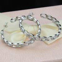 Vente Chaude Cuivre Galvanoplastie Incrusté Chaîne De Zirconium Mode Boucles D&#39;oreilles Populaires En Gros Nihaojewelry main image 4