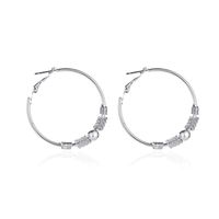 New Fashion Simple Geometric Hollow Circle Earrings Winding Beaded Earrings Wholesale Nihaojewelry sku image 2