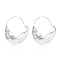 New Irregular Earrings Metal Flower Basket Exaggerated Earrings Wholesale Nihaojewelry sku image 2