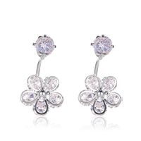 New Earrings Fashion Crystal Flower Earrings Five Petals Flower Hanging Earrings Wholesale Nihaojewelry sku image 2